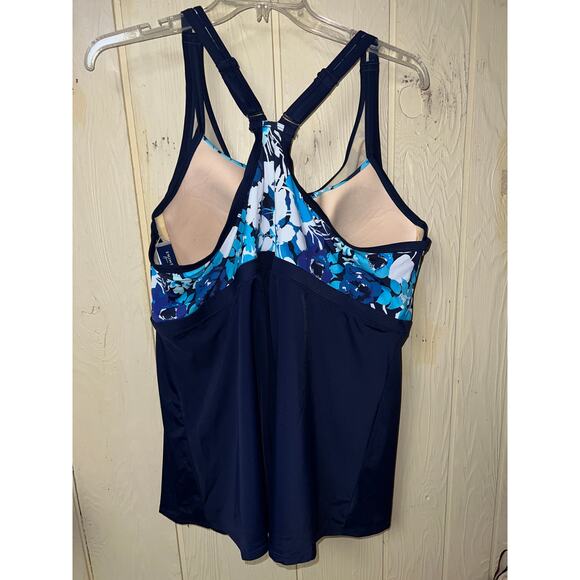 Swimsuits for All Tankini Top Women 46D Built In Bra Underwire Swim Dress Floral - Picture 6 of 9